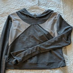 Cropped athletic hoodie